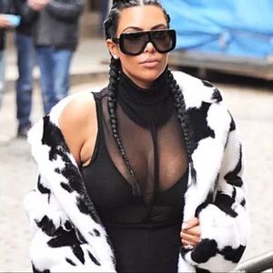 Giselle Fashion Oversized Black Sunglasses